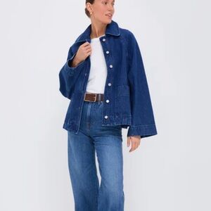 Apiece Apart Franke Swing Jacket in Tulum Blue